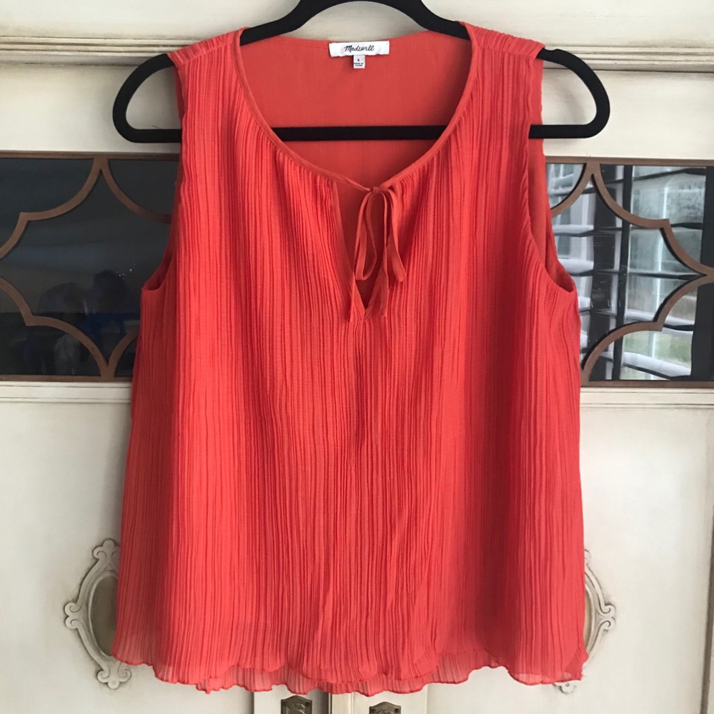 VGUC Madewell Coastal Tank in Blood Orange